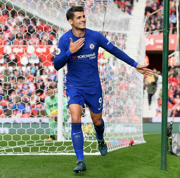 Alvaro Morata gets his first Chelsea hat-trick in a thrilling encounter away at Stoke